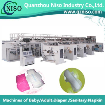 Máquina de fabricación de servilletas sanitarias de alta velocidad y servo completo (HY800-SV)